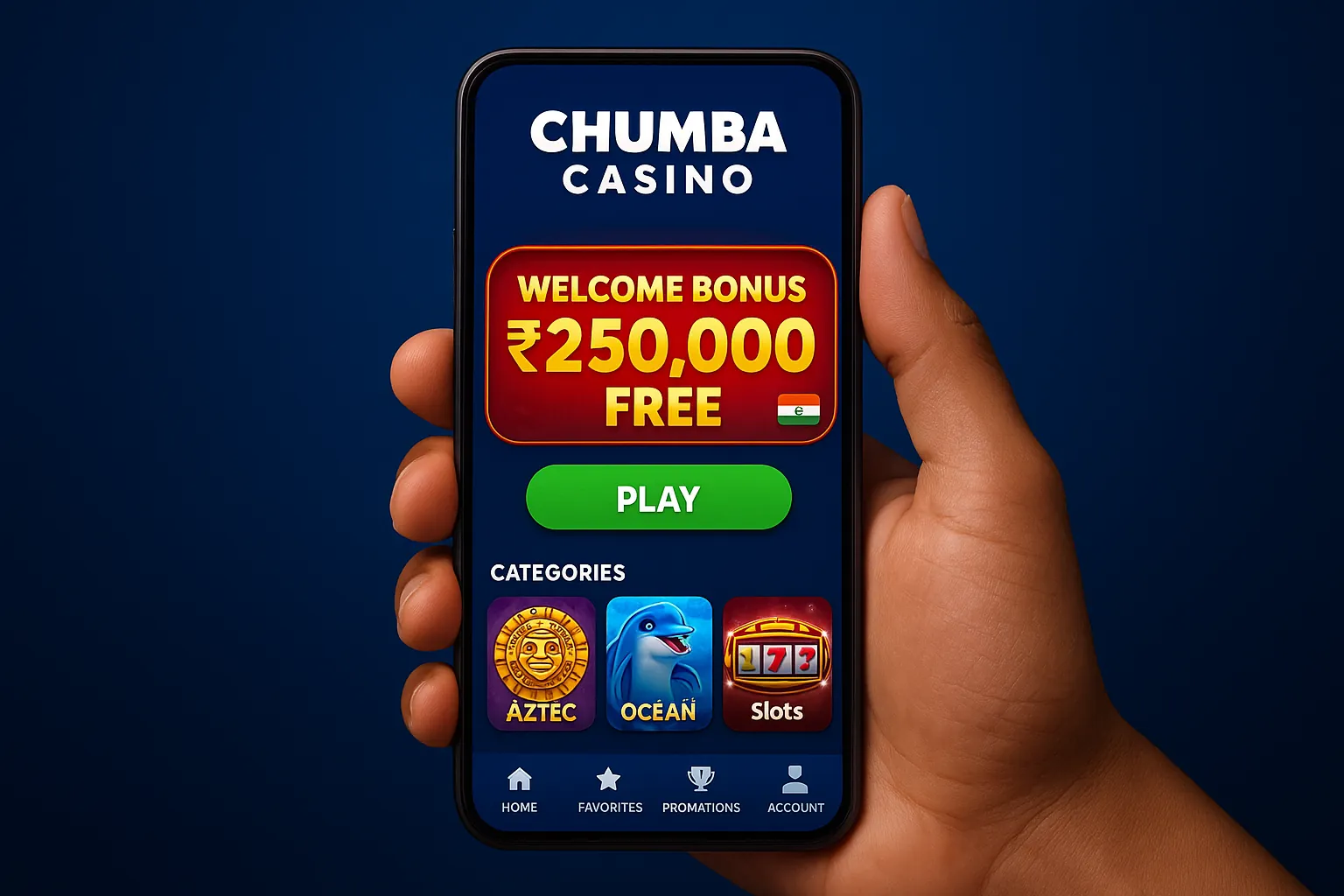 भारत में Chumba Casino का मोबाइल वेब इंटरफ़ेस
