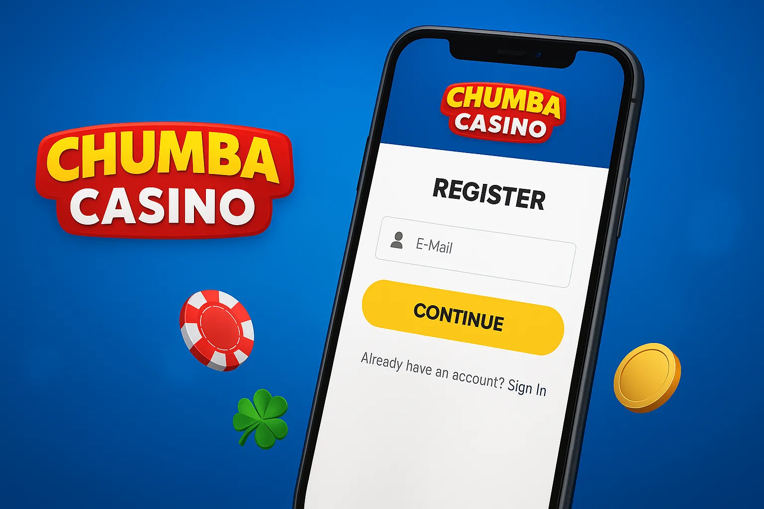 भारत में मोबाइल पर Chumba Casino रजिस्ट्रेशन का स्क्रीनशॉट